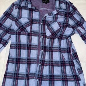Plaid Button Down Shirt for Women